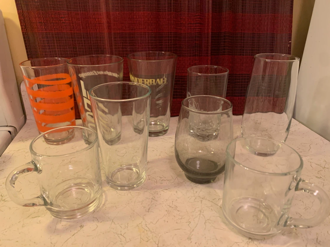 Assorted Drinking Glasses
