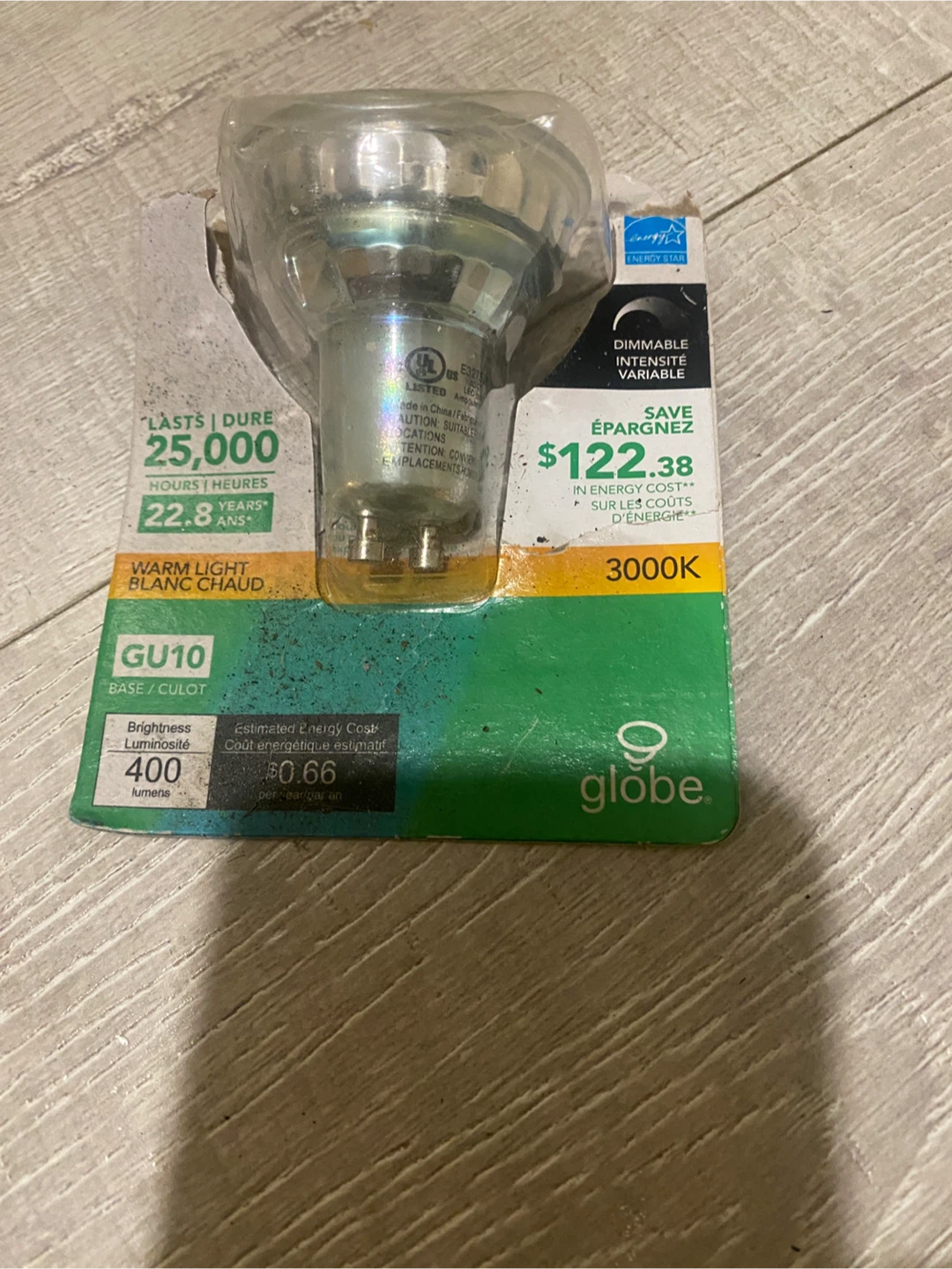 Globe Electric 5.5W LED PAR16 GU10 Light Bulb