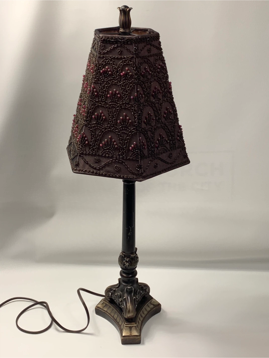 Dale Tiffany Beaded Table Lamp,  31” tall - photo 2