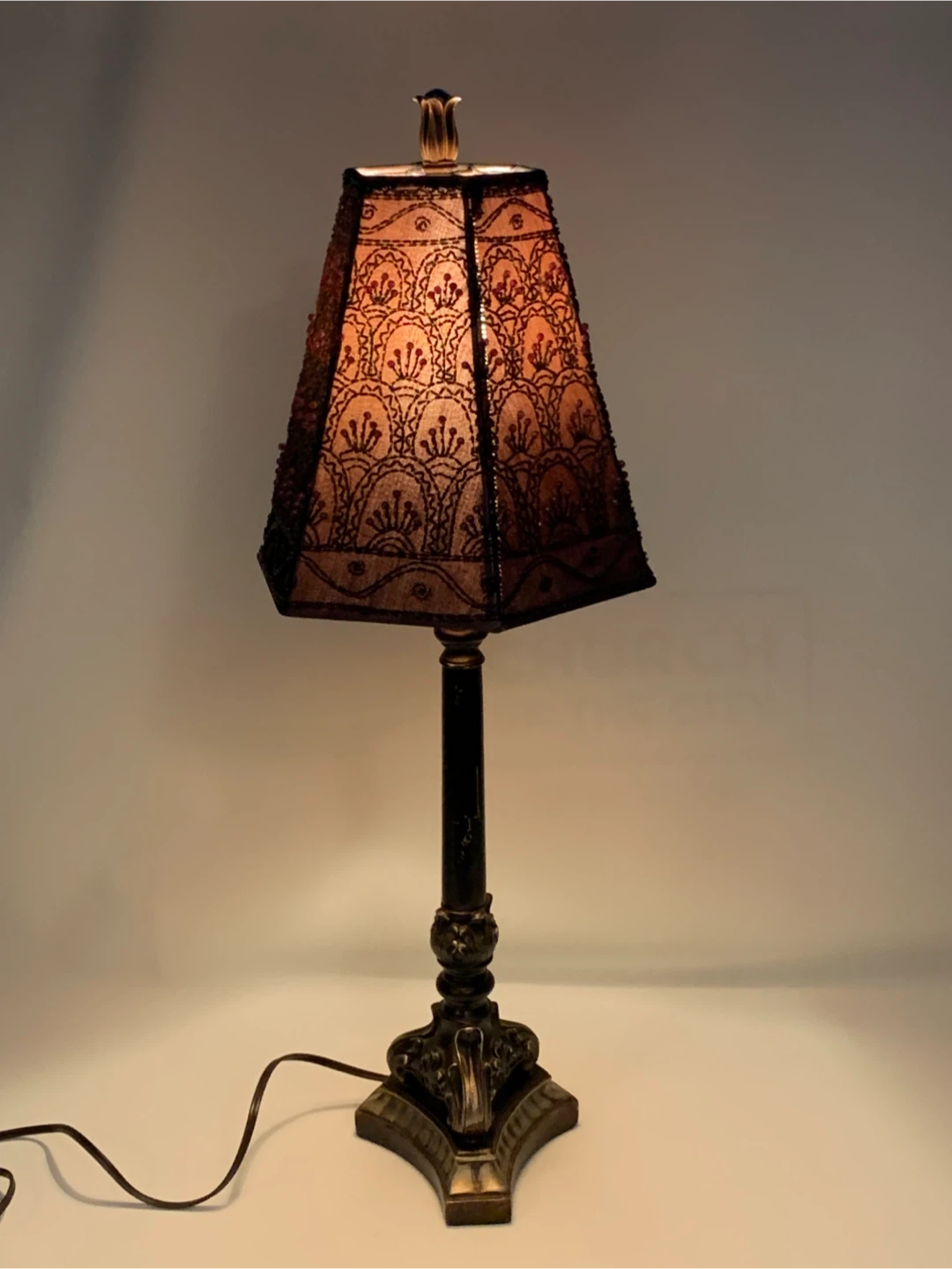 Dale Tiffany Beaded Table Lamp,  31” tall - photo 3