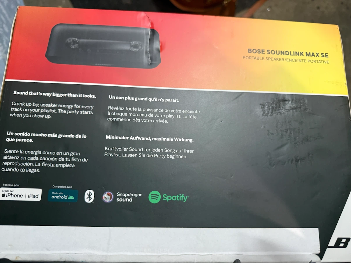 Bose SoundLink Max SE Portable Speaker - photo 2