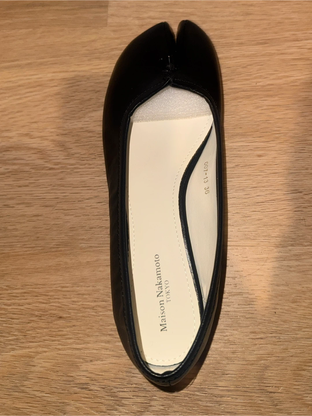 Maison Nakamoto Tokyo Tabi Flats Black Size 36