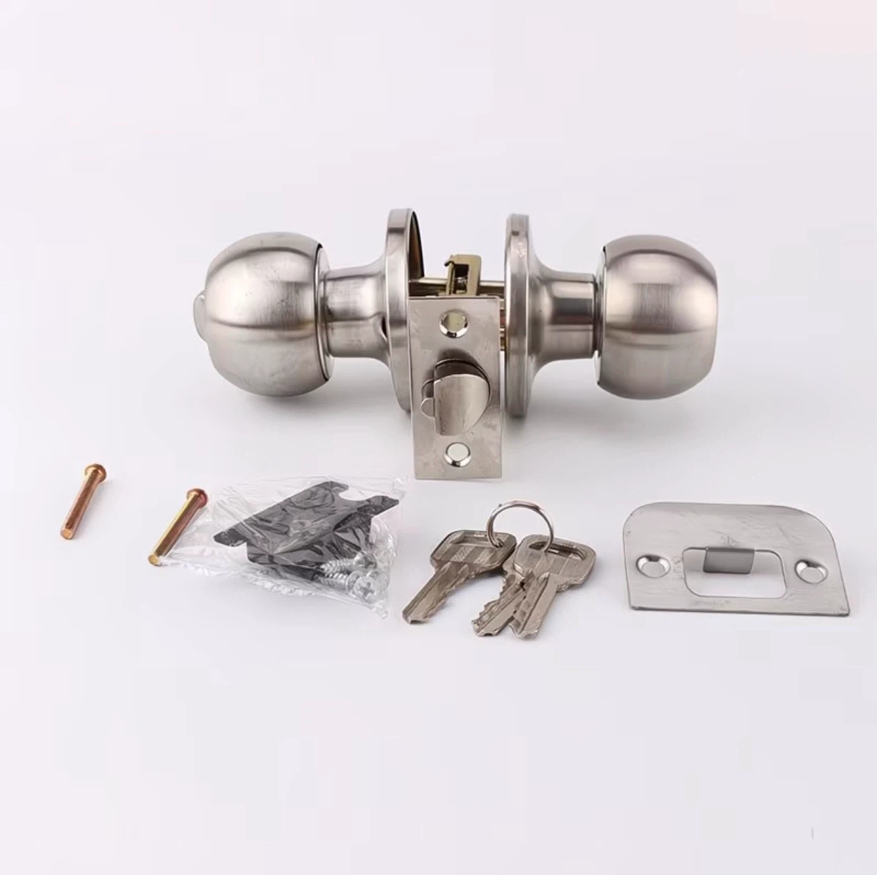 Stainless Steel Keyed Entry Door Knob Set - photo 4