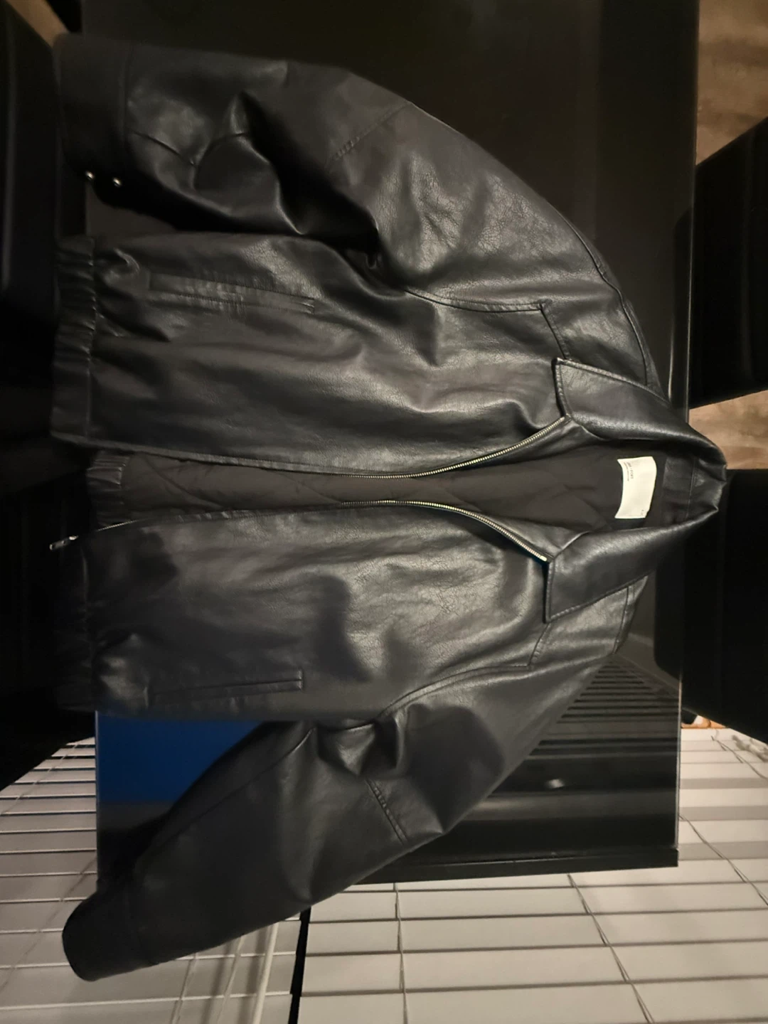 Oak + Fort Faux Leather Jacket