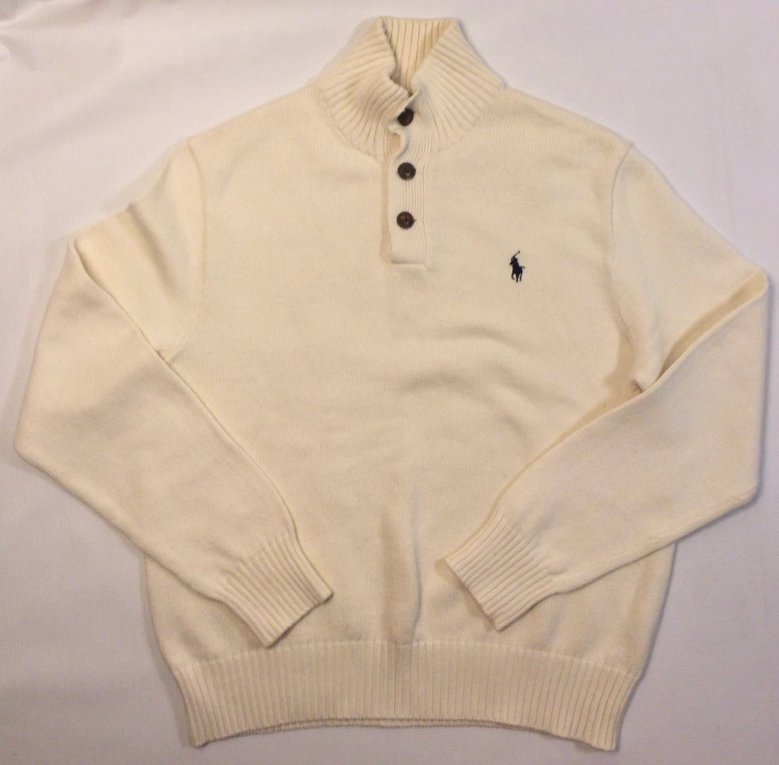 Polo Ralph Lauren Button Mock Neck Sweater