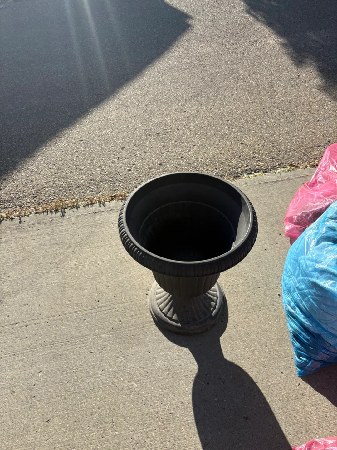 Black Urn Planter