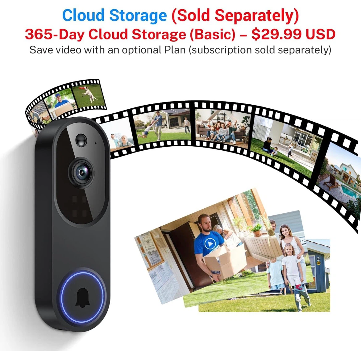 Wireless Smart Video Doorbell Camera