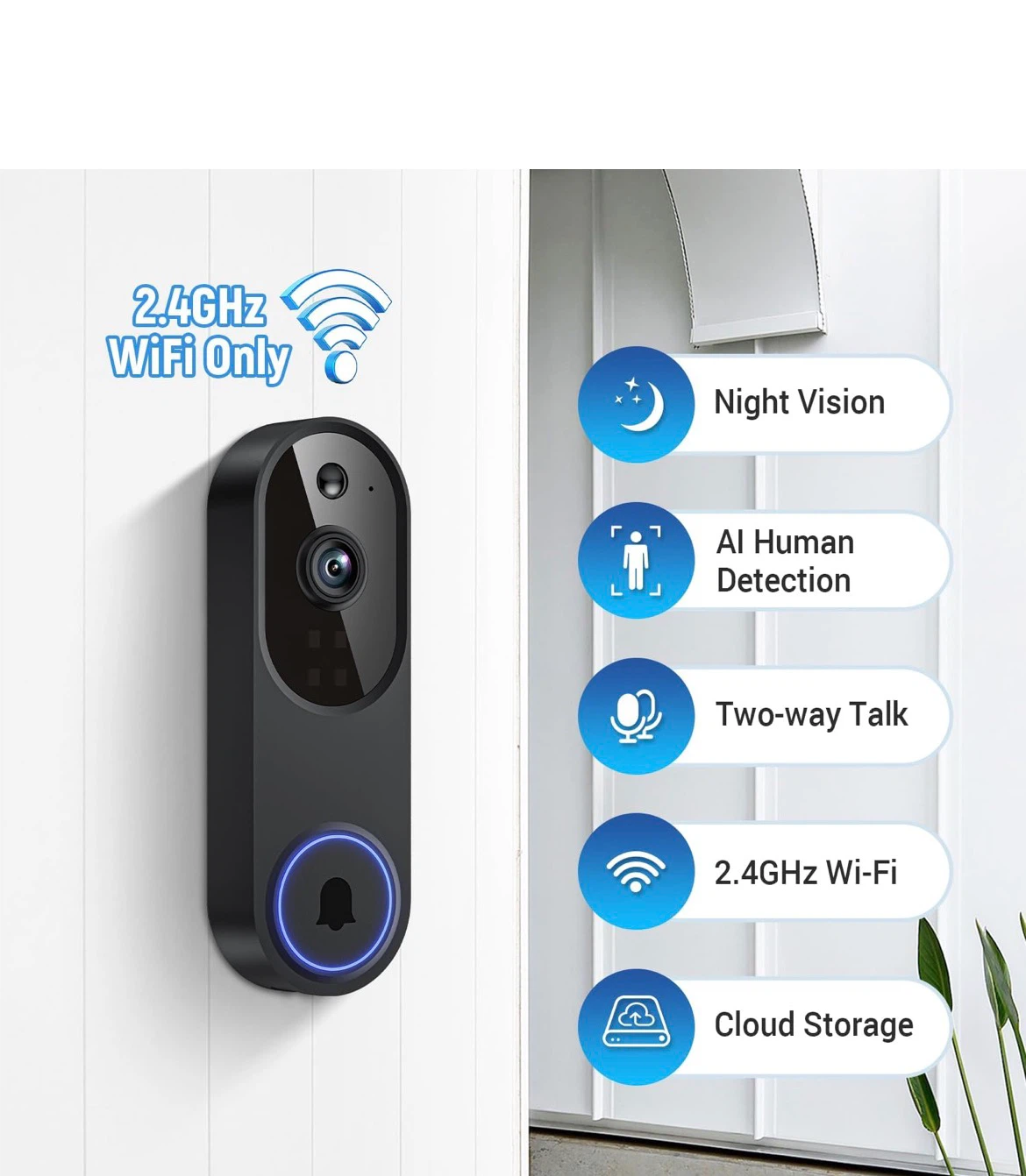 Wireless Smart Video Doorbell Camera - photo 2