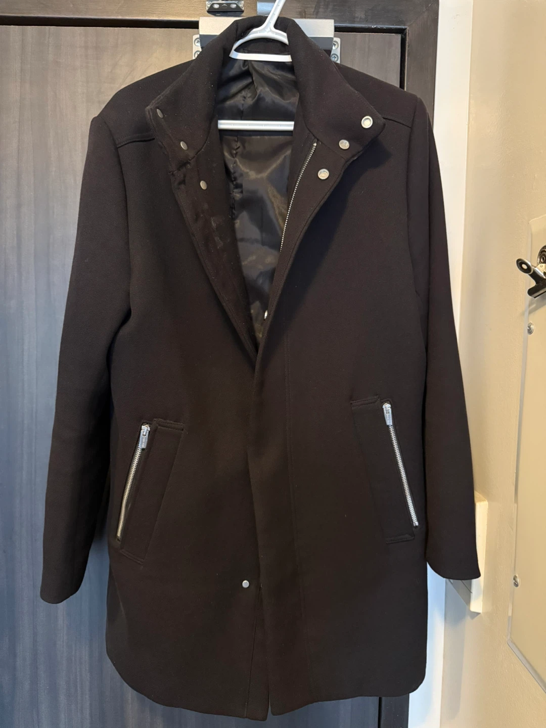 Black Winter Coat Size medium/ 40/41