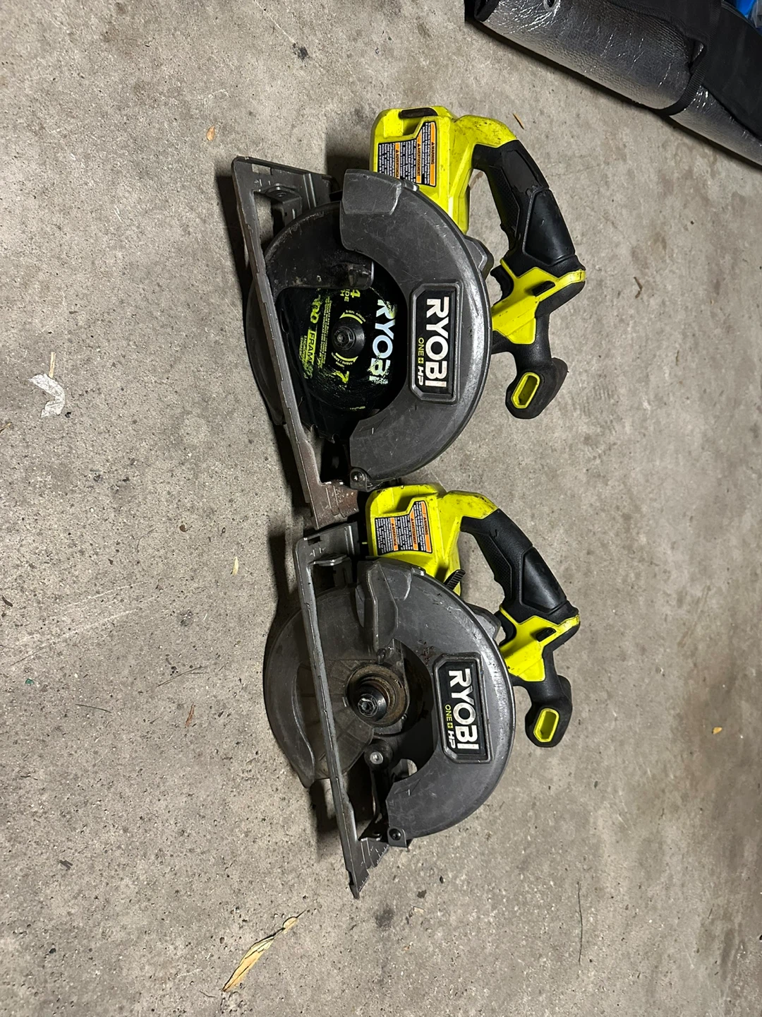 Two Ryobi ONE+ HP Circular Saws