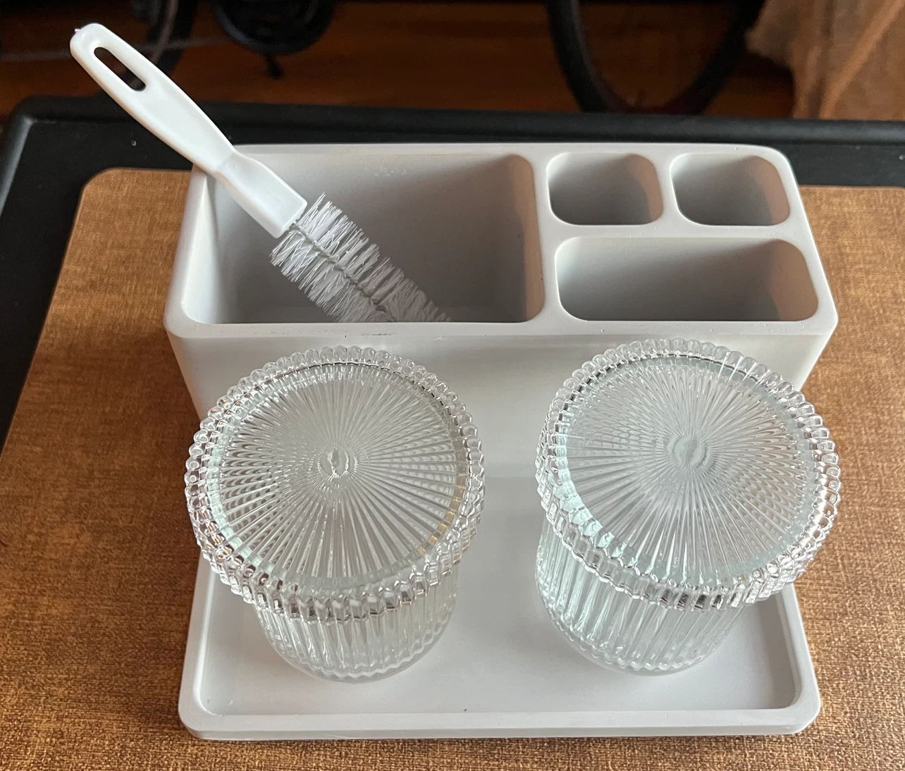 Diatomite Toothbrush Holder Set Organizer 4 Slots