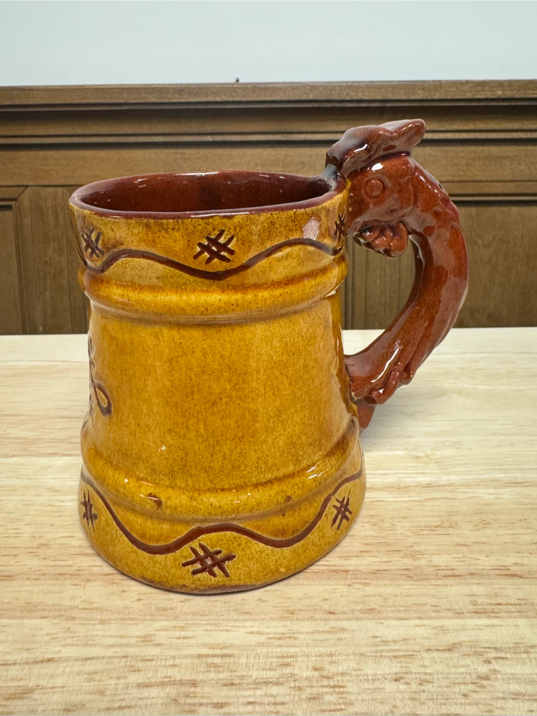 Vintage Ceramic Mug with Rooster Handle - photo 2