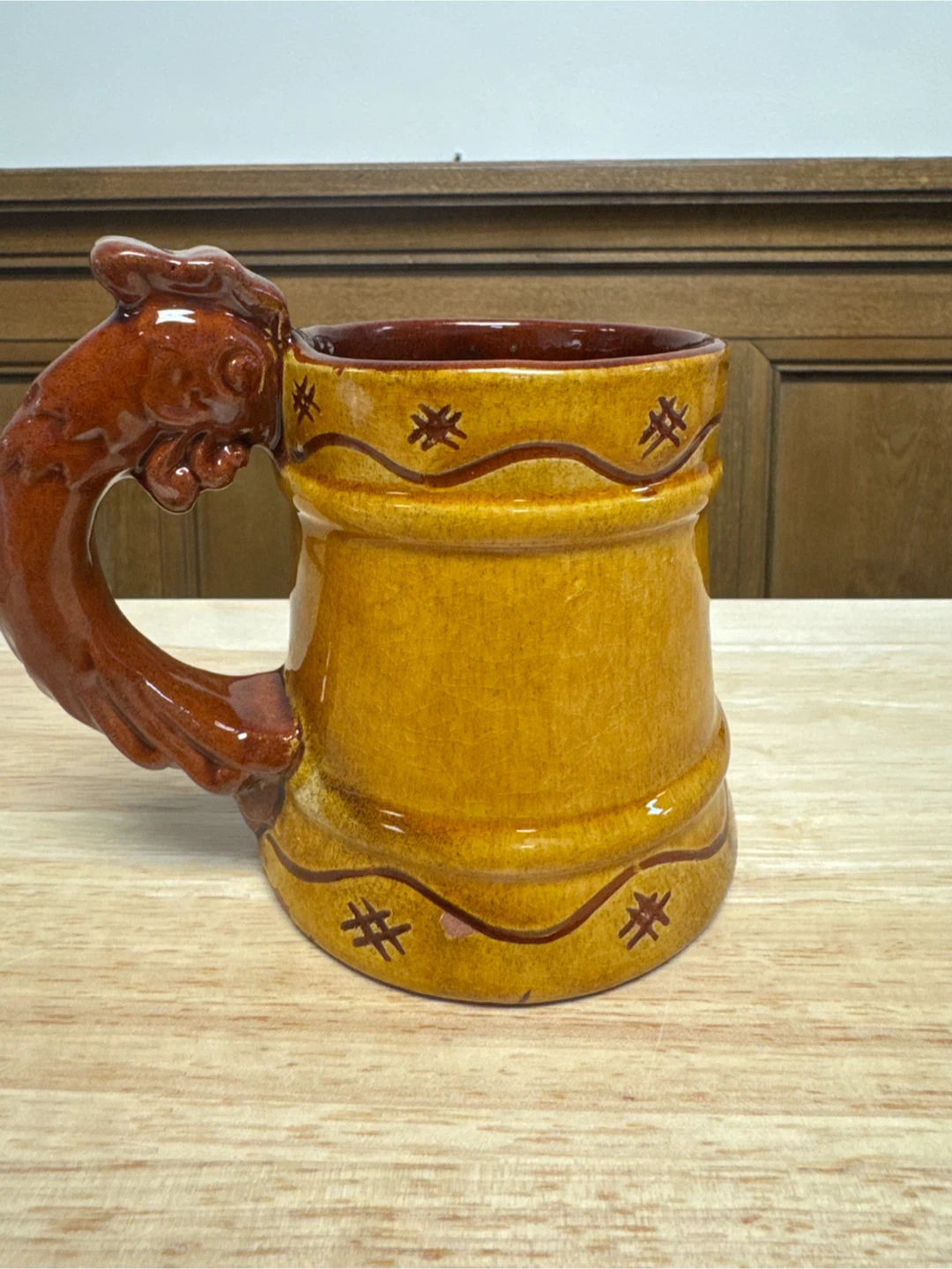 Vintage Ceramic Mug with Rooster Handle - photo 4