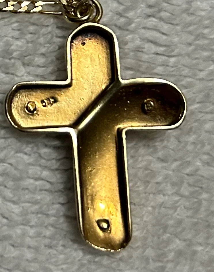 🔥🔥 14k Solid Gold Figaro Chain & Crucifix Pendant 11.42 g 🔥🔥 - photo 3