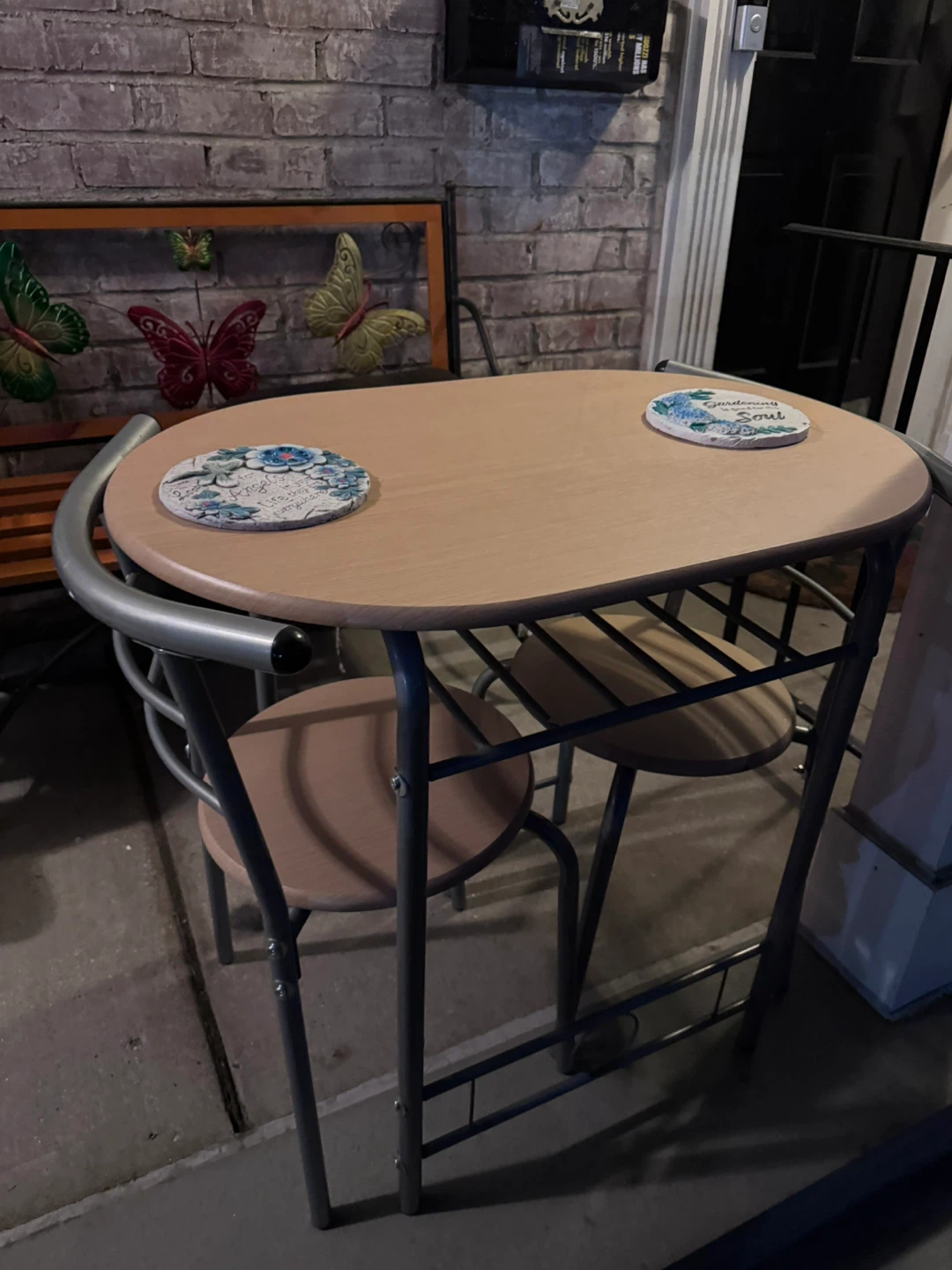 3-Piece Compact Bistro Table and Chair Set