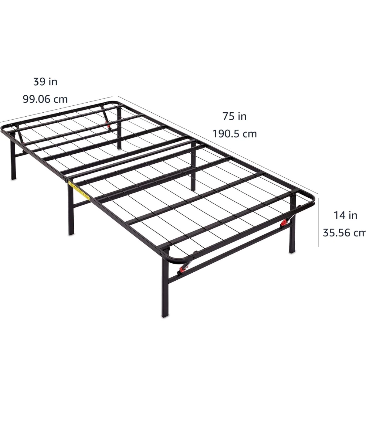 Twin Size Bed Frame with foundation and mattress
