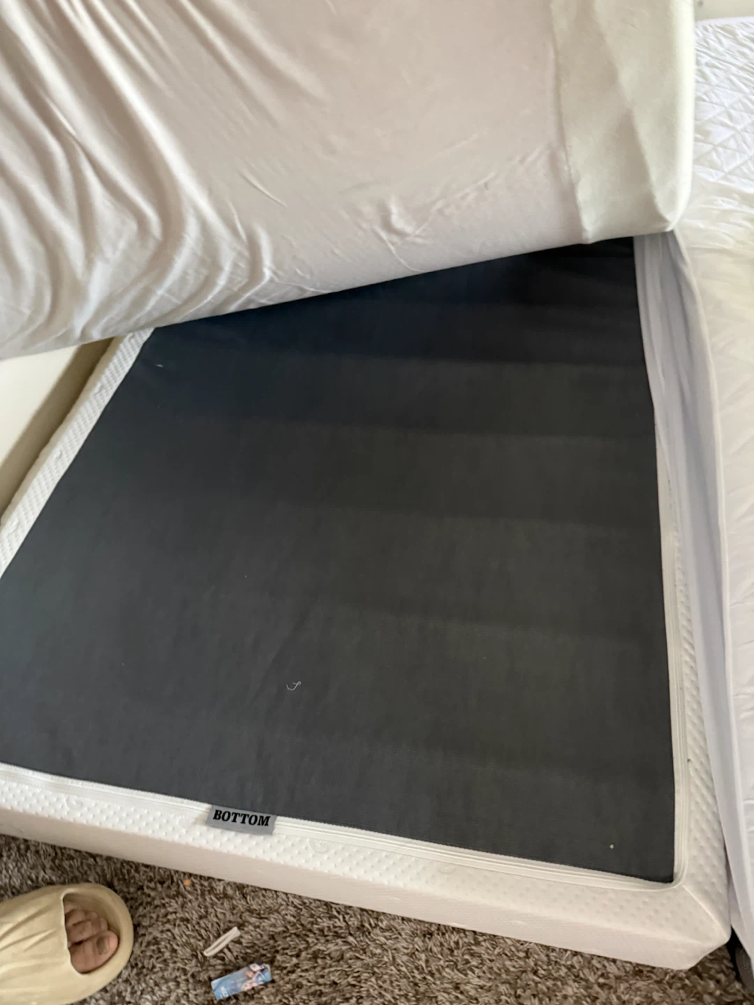 Twin Size Bed Frame with foundation and mattress - photo 3