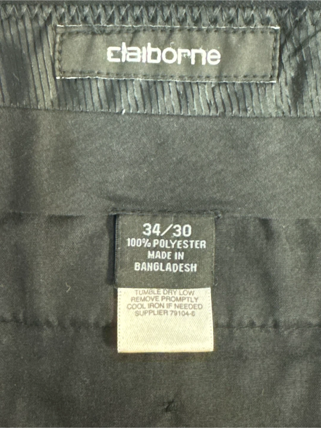 Claiborne Men's Black Dress Pants 34/30 - photo 5