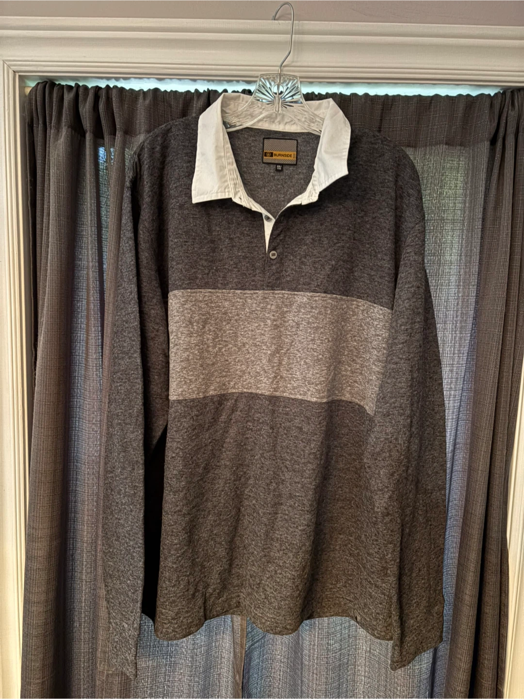 Burnside Men's Long Sleeve Rugby Shirt - XXL