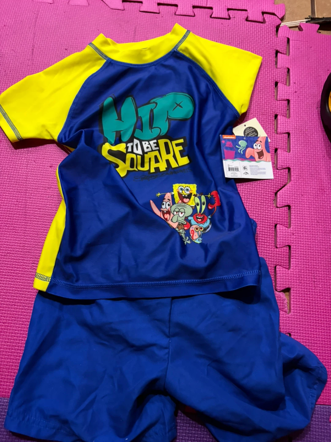 Nickelodeon Spongebob Squarepants Swim Set ~ Size Small ( 5/6)