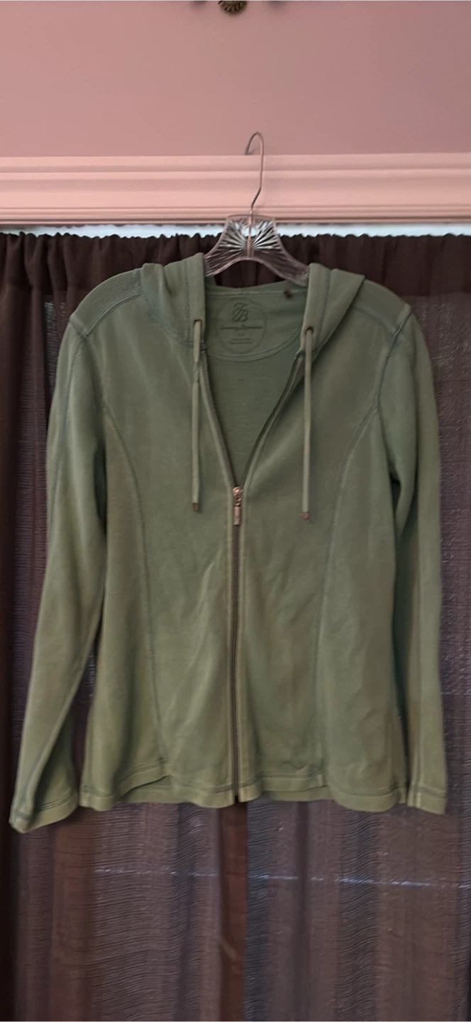 Tommy Bahama Sage Green Full-Zip Hoodie