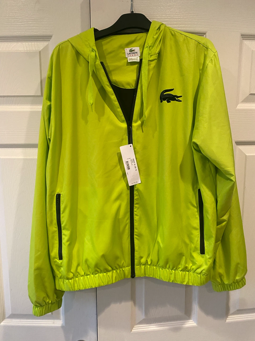 New mens Lacoste Sport Hooded Windbreaker Jacket