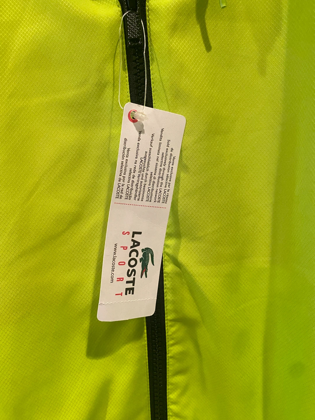 New mens Lacoste Sport Hooded Windbreaker Jacket - photo 4