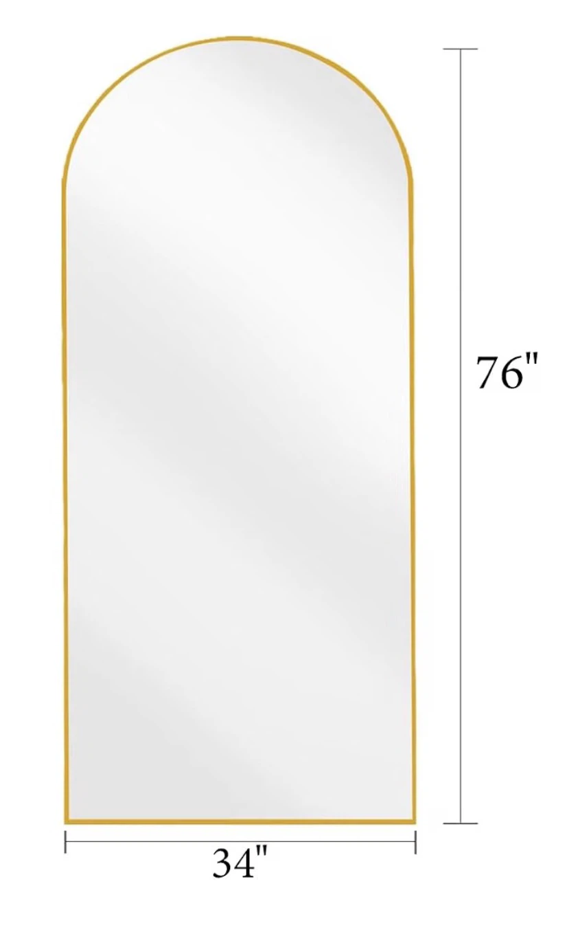 Arch Floor Mirror Gold - photo 3