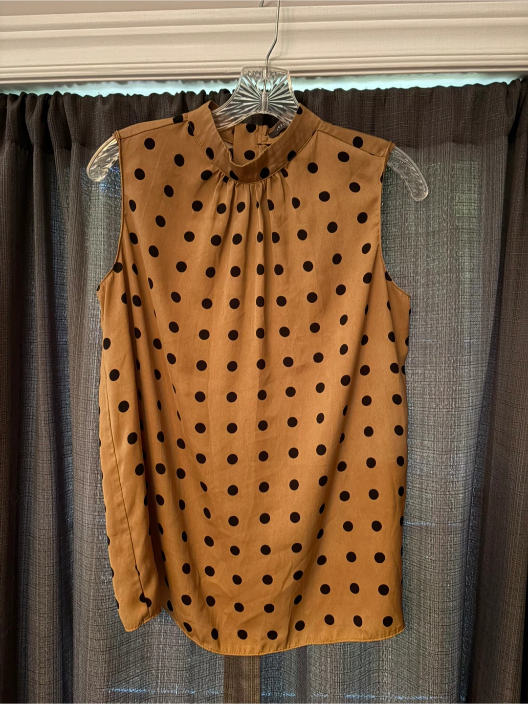 Polka Dot Sleeveless Blouse