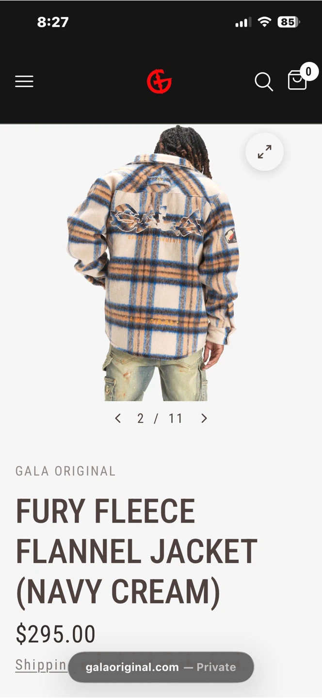 Gala Original Fury Fleece Flannel Jacket - photo 3