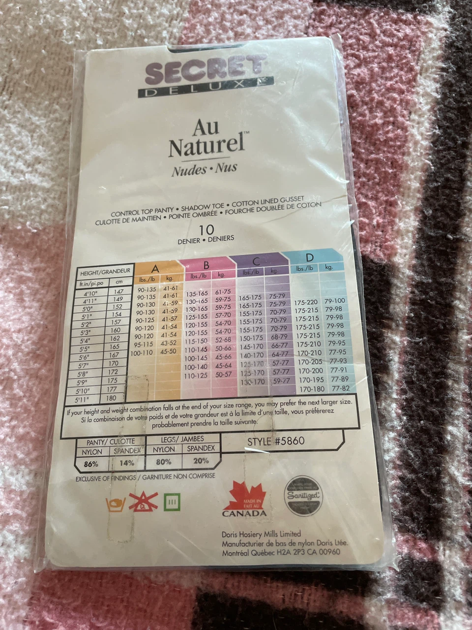 Secret Deluxe Au Naturel Pantyhose - Size B - photo 2