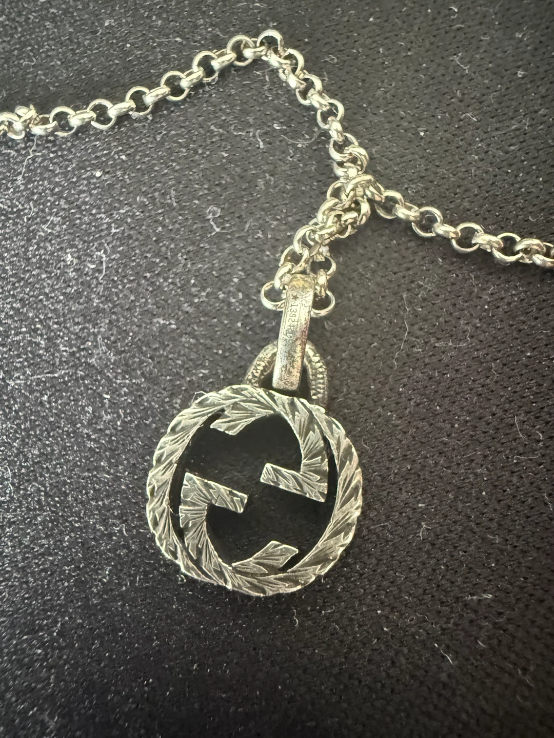 Gucci Interlocking G Silver Necklace Authentic - photo 2