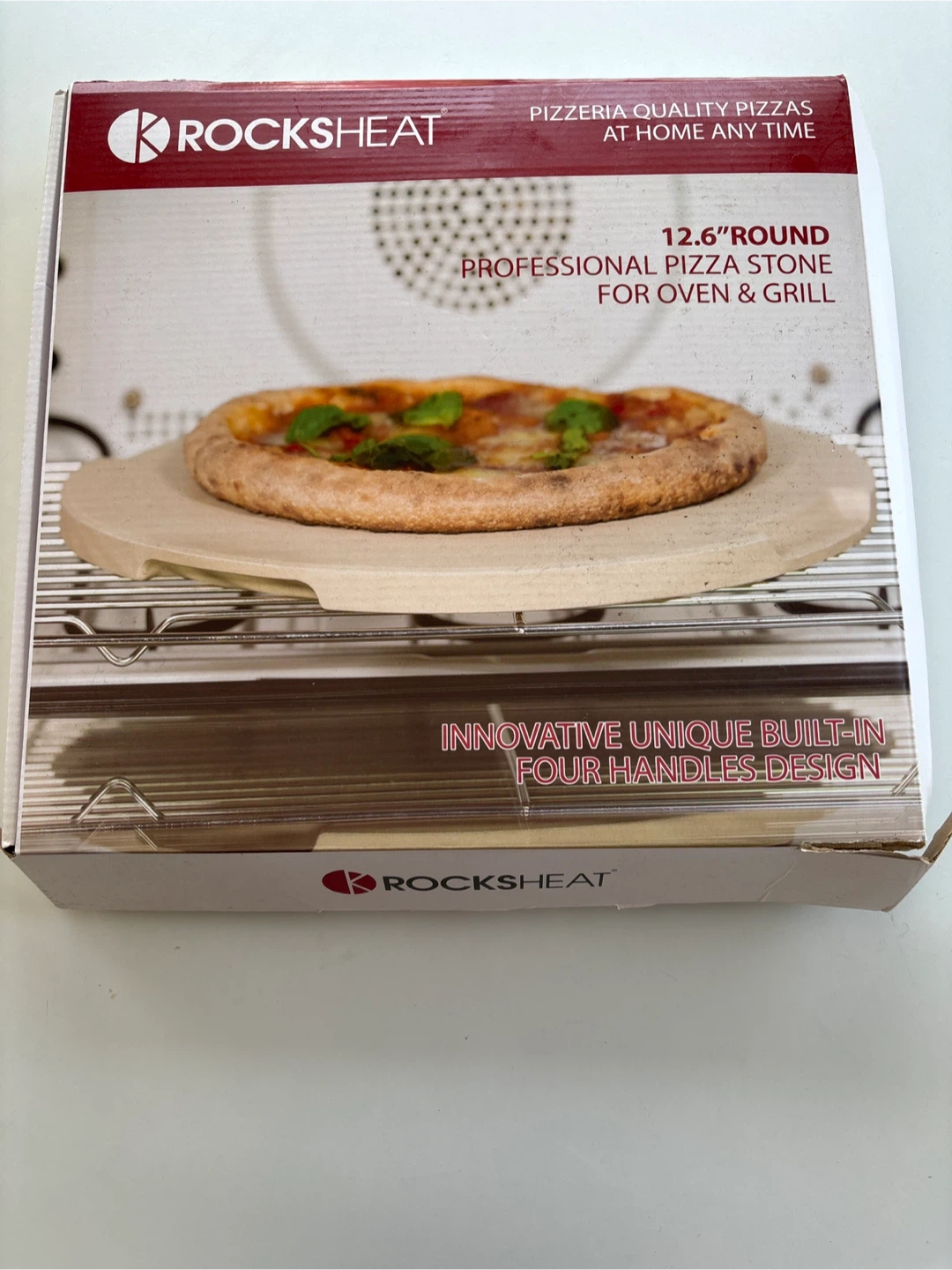 ROCKSHEAT 12.6-inch Round Pizza Stone