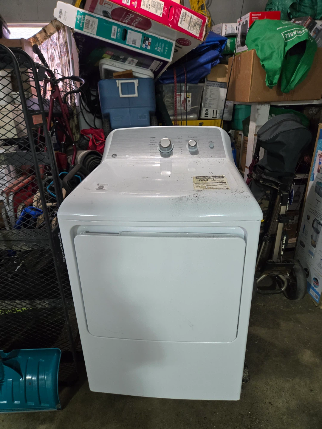GE White Electric Dryer