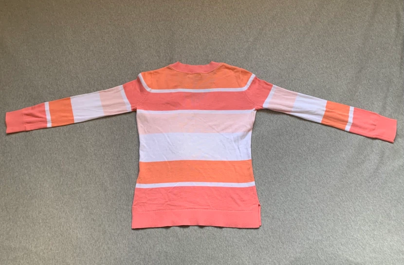 Tommy Hilfiger Striped V-Neck Sweater - Size XXS - photo 2