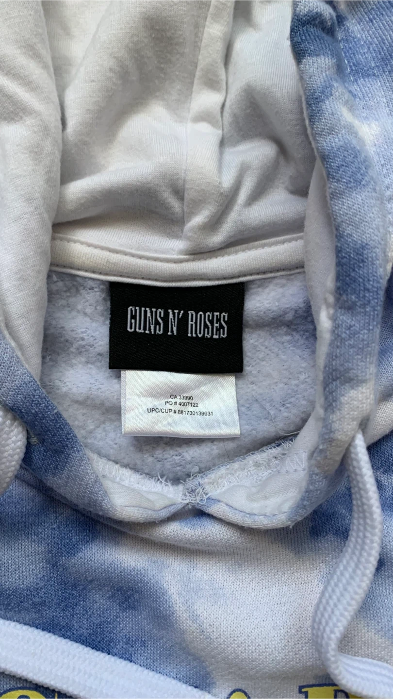 Guns N' Roses MERCH Tie-Dye Hoodie ~ Size Small - photo 3