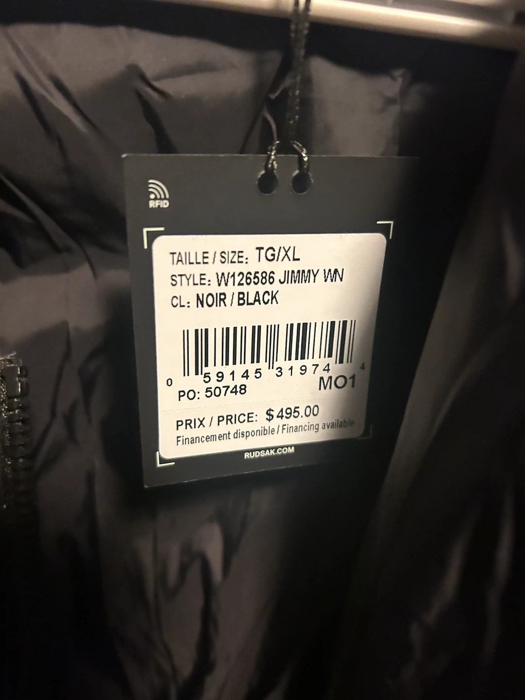 Rudsak Jimmy WN Puffer Jacket Black