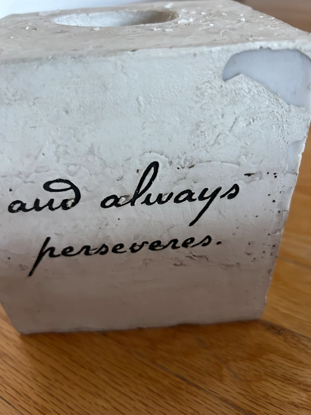 Concrete Square Candle Holder - photo 2