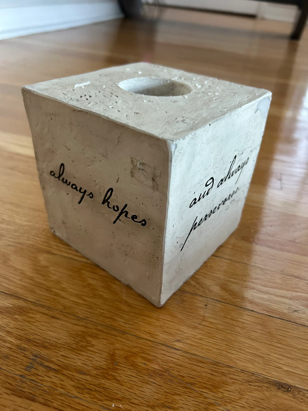 Concrete Square Candle Holder - photo 5