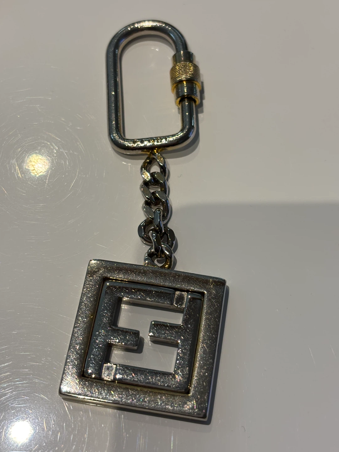 Fendi 1980s Vintage Logo Metal Key Chain Unisex Bag