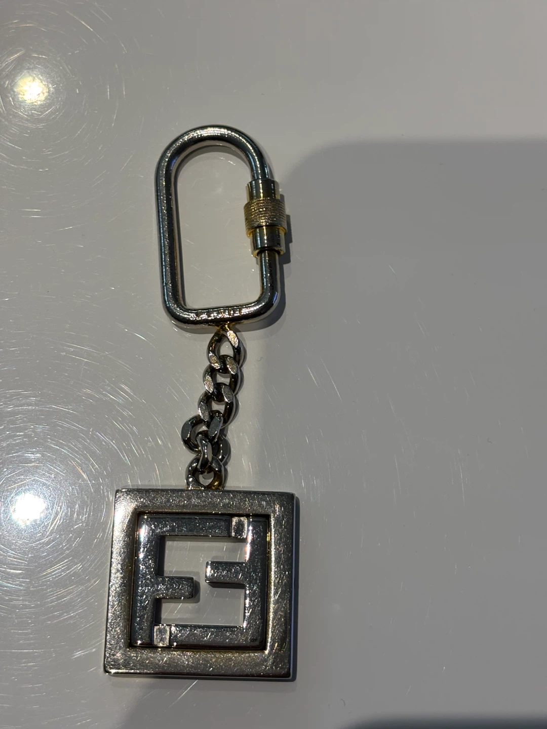 Fendi 1980s Vintage Logo Metal Key Chain Unisex Bag - photo 2
