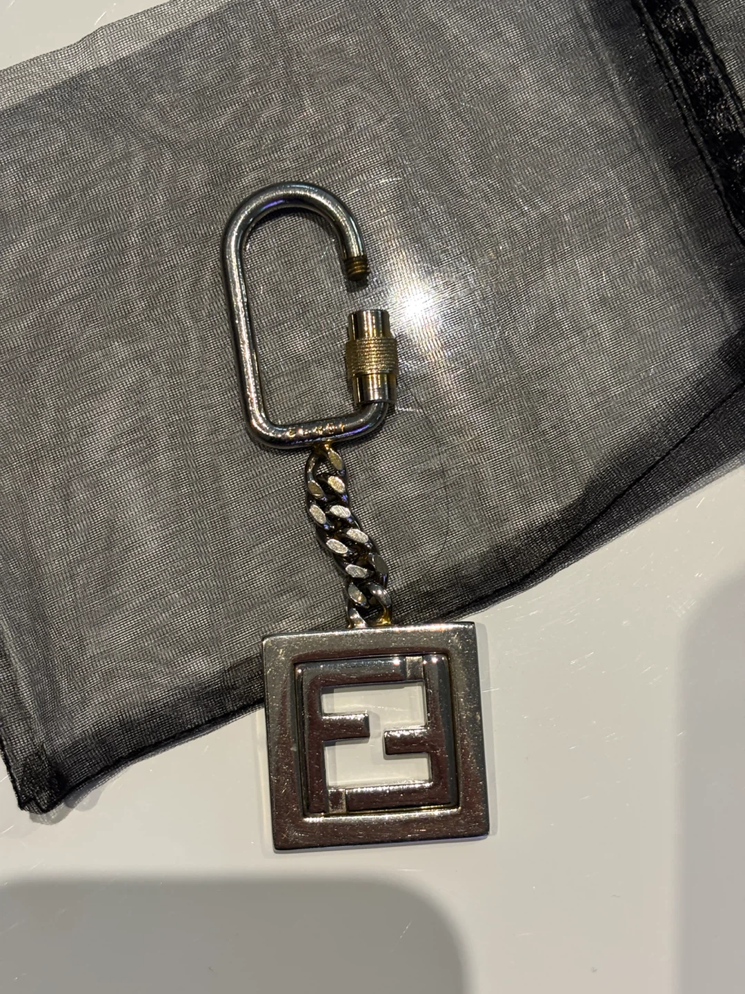 Fendi 1980s Vintage Logo Metal Key Chain Unisex Bag - photo 3
