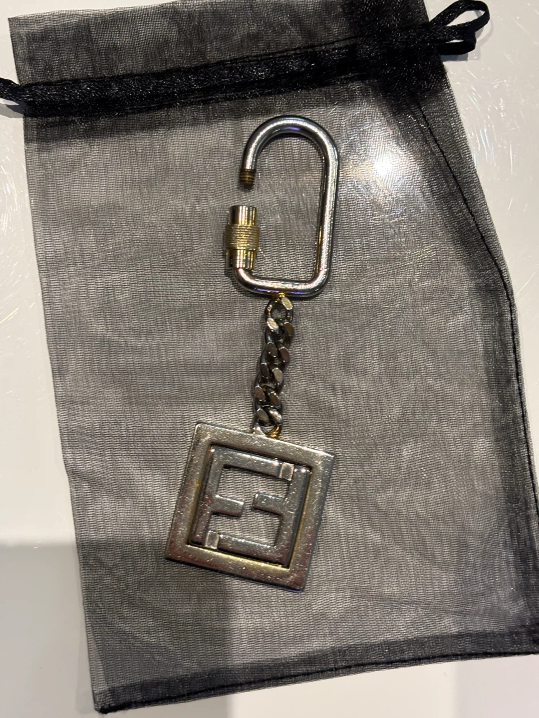 Fendi 1980s Vintage Logo Metal Key Chain Unisex Bag - photo 4