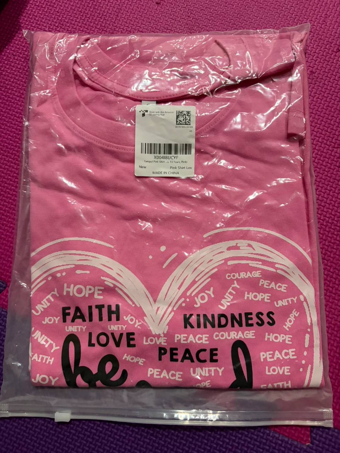 Lanpul Pink Heart Print T-Shirt 13 Years