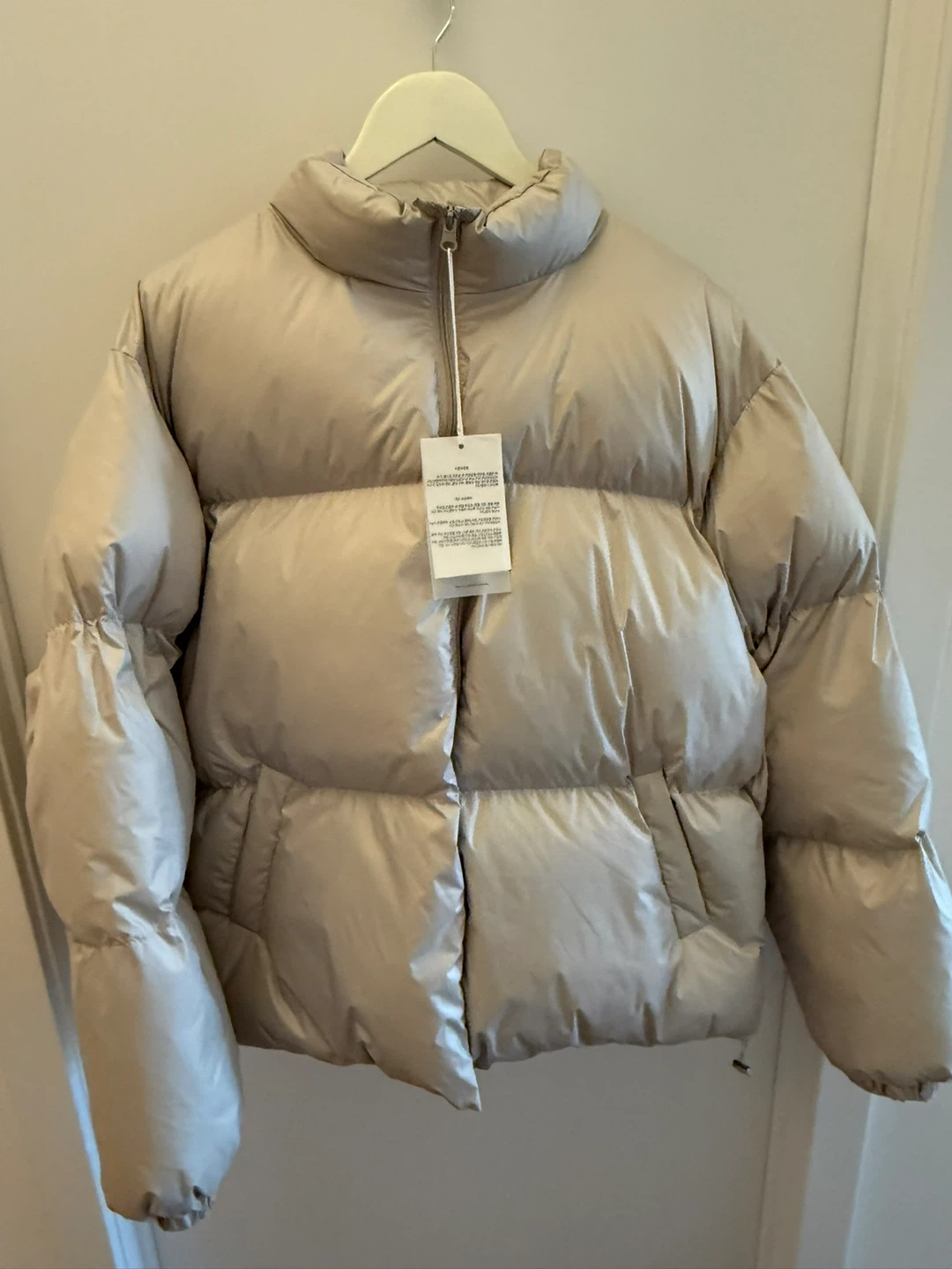 Korean Puffer Jacket in Off-White