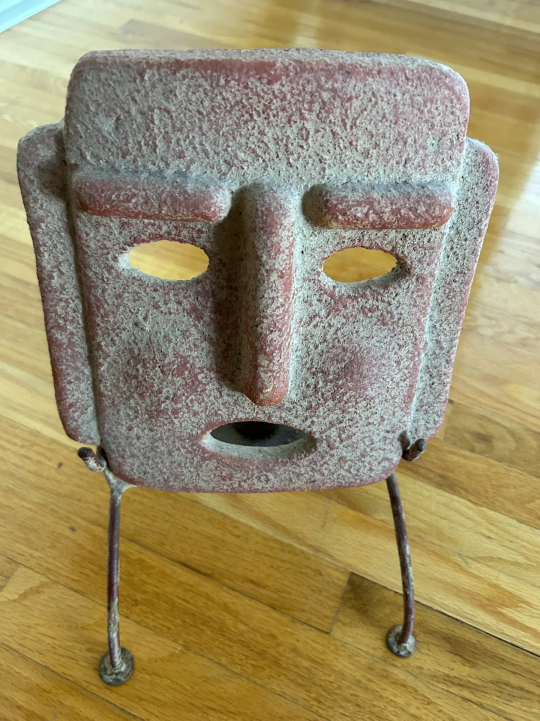 Decorative Face Mask Sculpture with Stand