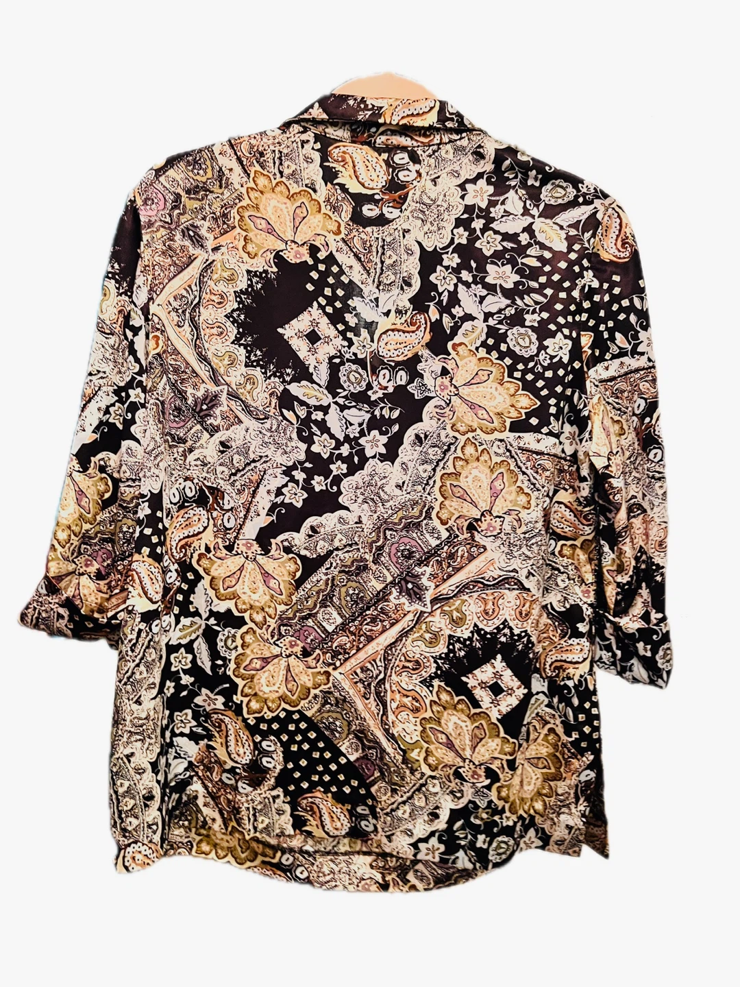 Unisex Paisley Print Button-Down Shirt - photo 2