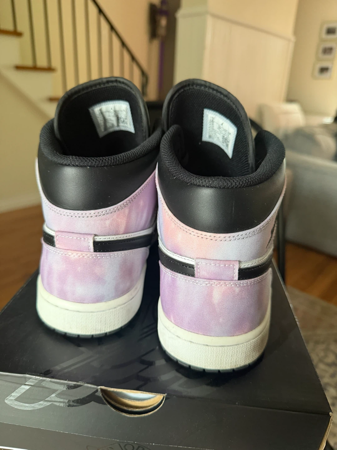 Nike Air Jordan 1 Mid SE Black/White/Purple Size 11 - photo 5