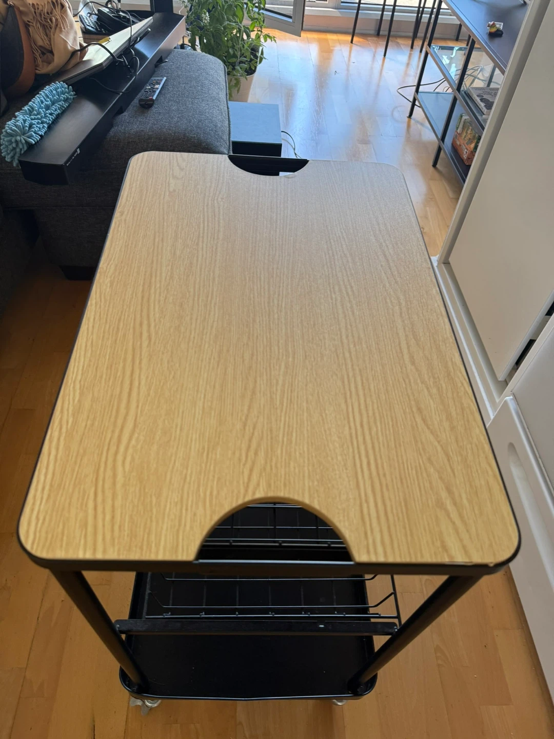 Rolling Utility Cart with Wood Top - photo 3
