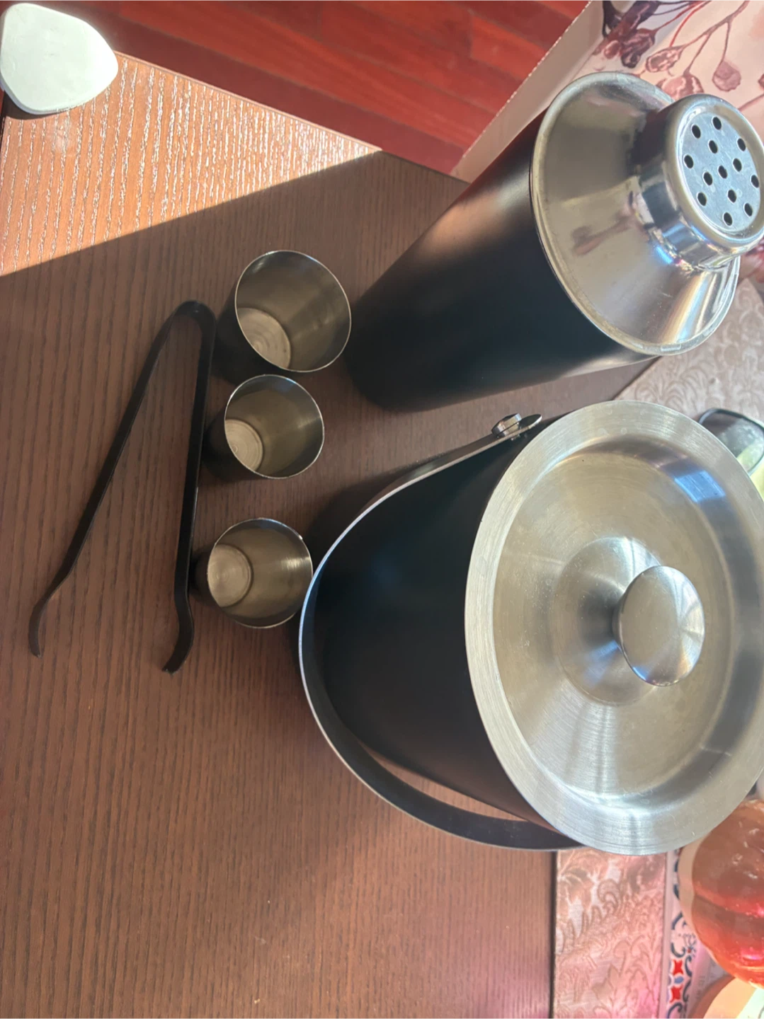 Black Cocktail Shaker and Ice Bucket Set - photo 2